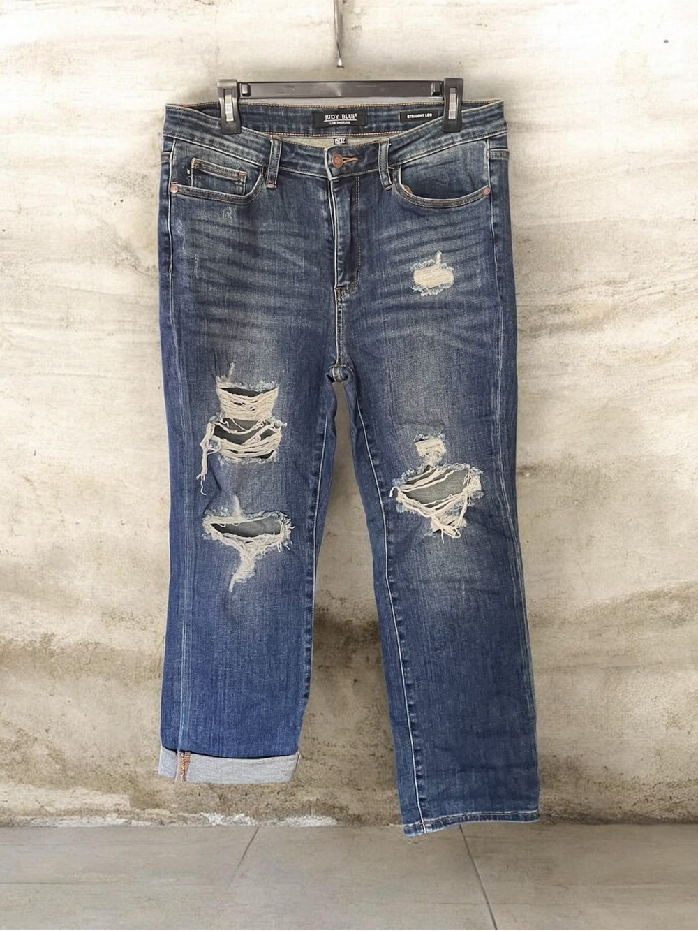 Distressed Blue Women’s Jeans - Judy blue